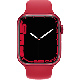 Refurbished Apple Watch Series 7 41mm aluminium rood 4G met rood sportbandje                            
