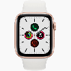 Apple Watch SE 2020 reconditionnée 44 mm aluminium or Wi‑Fi avec bracelet sport blanc