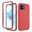 iPhone 12 verre trempé & coque rouge