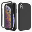iPhone X/XS verre trempé & coque noir