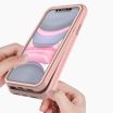 iPhone XR verre trempé & coque rose
