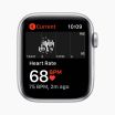 Apple Watch SE 2020 44 mm aluminium zilver 4G met wit sportbandje