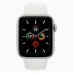 Apple Watch Series 5 44 mm aluminium argent 4G reconditionné avec bracelet sport blanc