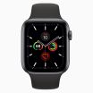Refurbished Apple Watch Series 5 44 mm aluminium zwart 4G met zwart sportbandje