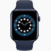 Refurbished Apple Watch Series 6 40 mm aluminium blauw wifi met blauw sportbandje
                            