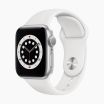 Apple Watch Series 6 40 mm aluminium argent wifi reconditionné avec bracelet sport blanc   