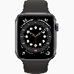 Refurbished Apple Watch Series 6 40 mm aluminium zwart wifi met zwart sportbandje