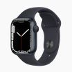 Apple Watch Series 7 41mm rvs zwart 4G met zwart sportbandje