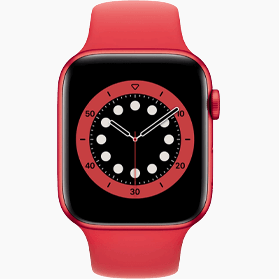Apple Watch Series 6 40 mm en aluminium rouge wifi avec bracelet sport rouge