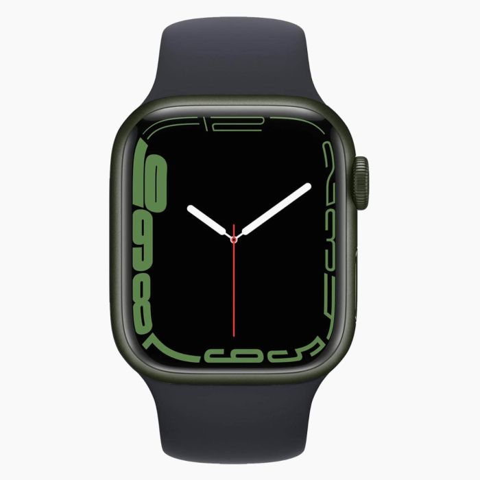 Apple Watch Series 7 reconditionnée 41 mm aluminium vert Wi‑Fi avec bracelet sport noir