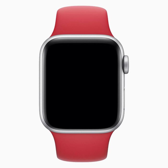 Bracelet sport rouge Apple Watch 44 mm