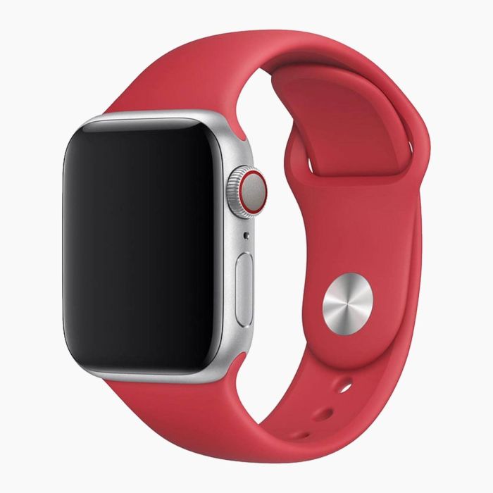 Bracelet sport rouge Apple Watch 44 mm