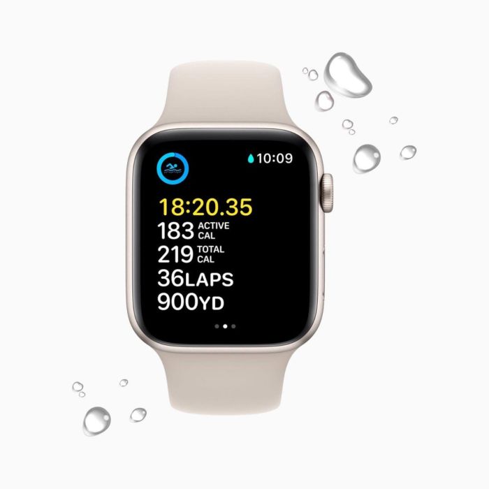 Apple Watch SE 2022 40 mm aluminium or wifi avec bracelet sport rose  