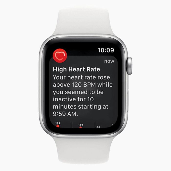 Apple Watch SE 2022 40 mm aluminium argent wifi avec bracelet sport blanc
                            