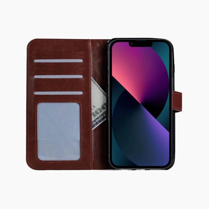 Bookcase bruin voor iPhone 13