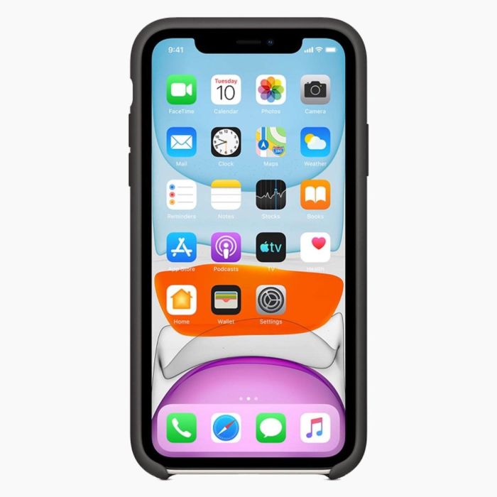 iPhone 11 coque en silicone Noir
