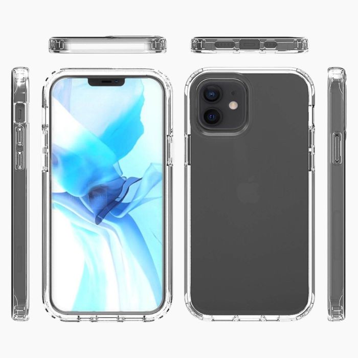 iPhone 12 verre trempé & coque transparent