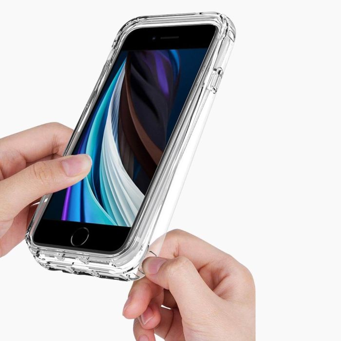 iPhone 7-8-SE2020 verre trempé & coque transparent