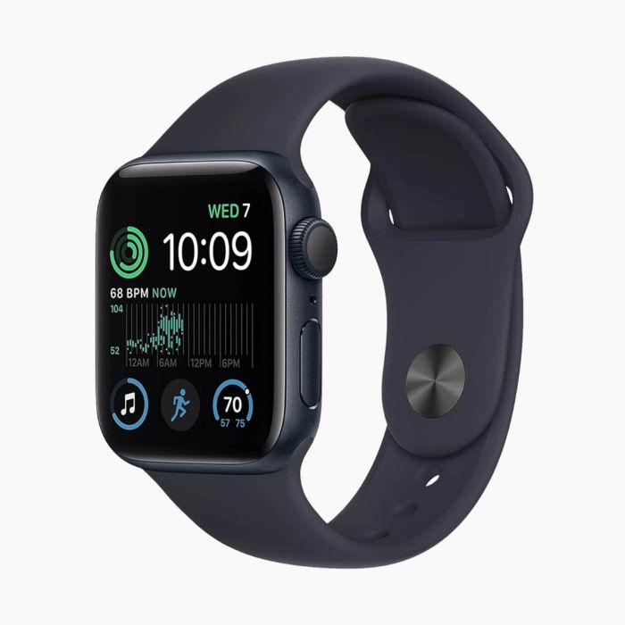 Apple Watch SE 2022 40 mm aluminium noir 4G avec bracelet sport noir                   