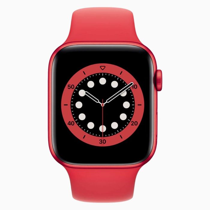Apple Watch Series 6 40 mm aluminium rood wifi met rood sportbandje                            