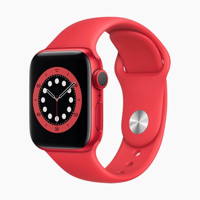 Refurbished Apple Watch Series 6 40 mm aluminium rood wifi met rood sportbandje
