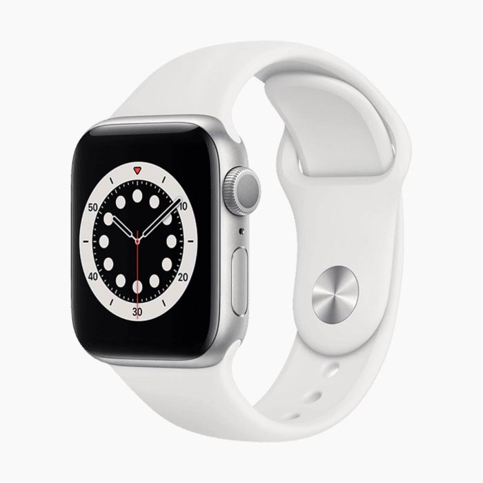 Apple Watch Series 6 40 mm aluminium argent wifi reconditionné avec bracelet sport blanc   