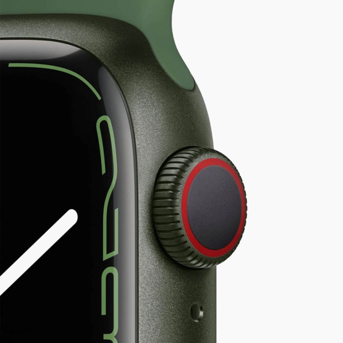 Refurbished Apple Watch Series 7 41mm aluminium groen 4G met zwart sportbandje                            