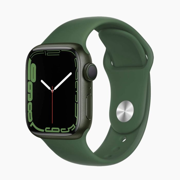 Refurbished Apple Watch Series 7 41mm aluminium groen 4G met zwart sportbandje                            