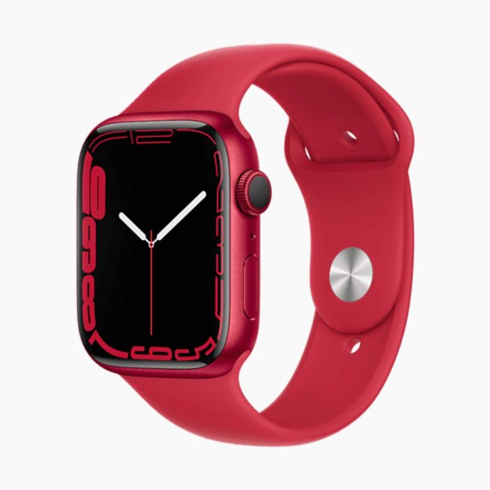 Refurbished Apple Watch Series 7 45mm aluminium rood 4G met rood sportbandje                             