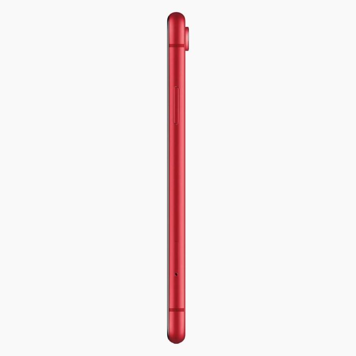 Refurbished iPhone XR 128GB Rood zijkant