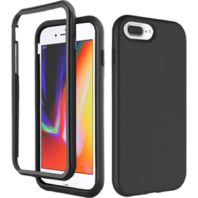 iPhone 7+/8+ verre trempé & coque noir