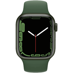 Apple Watch Series 7 45mm aluminium groen 4G met zwart sportbandje