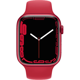 Apple Watch Series 7 41mm aluminium rood wifi met rood sportbandje